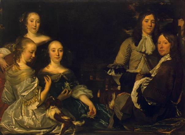 Family Portrait ca. 1670  by Abraham van den Temple   1620-1672   State Hermitage Museum  St. Petersburg Russia